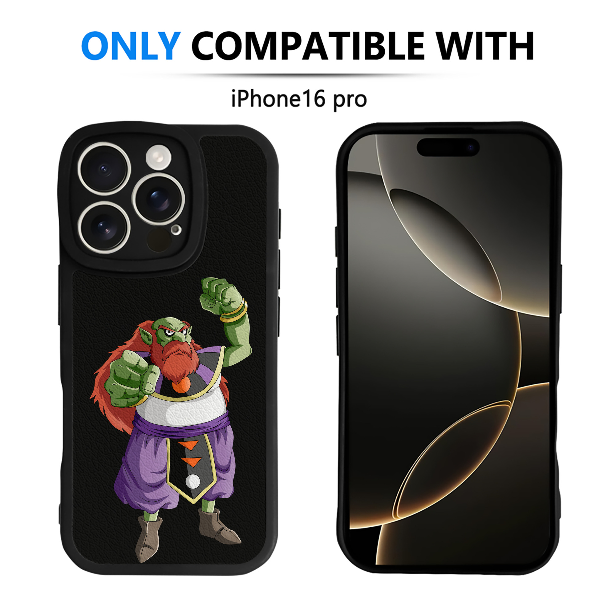 （画像用） ドラゴンボール DRAGON BALL 【iPhone 16シリーズ対応】シリコンスマホケース（レザー調） 材質：シリコン